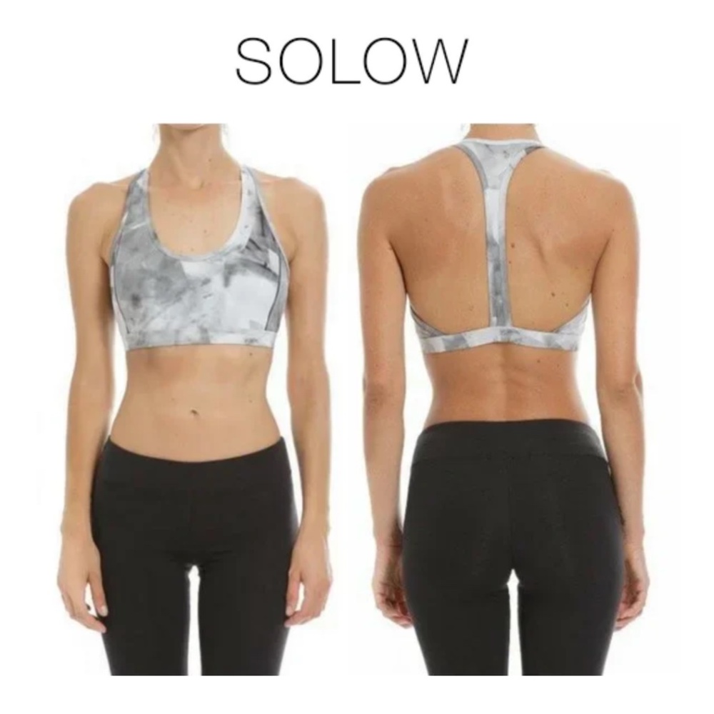 Solow Abstract Shattered Abstract Sports Bra